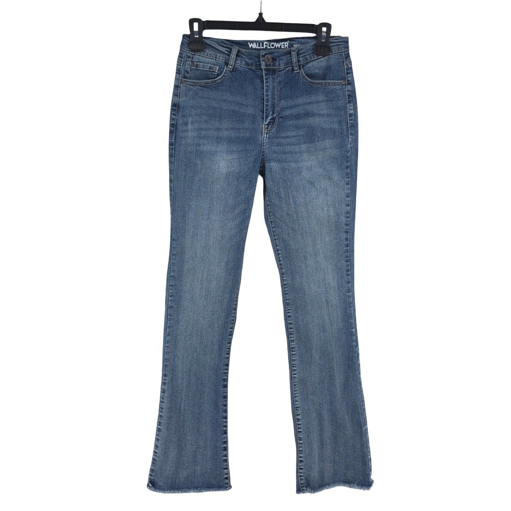 Wallflower Jeans Juniors 5 Bootcut Mid Rise Medium Wash Blue Denim Western
